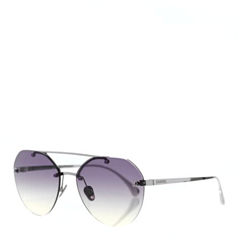 CHANEL Titanium CC Pilot Aviator Sunglasses 4272.